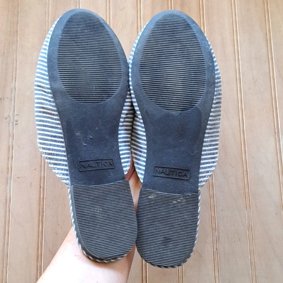 Nautica Labella Classic Causal Striped Preppy Mules Loafers Flats Slip On - Picture 5 of 6